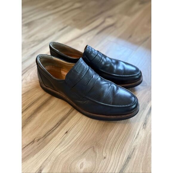 Samuel Hubbard Mens Black Leather Ivy Legend Slip On Penny Loafers Shoes Size 13 main image 4